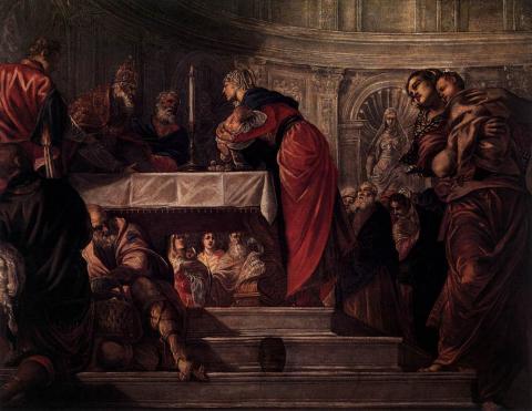 Tintoretto: The Presentation of Christ in the Temple (Krisztus bemutatása a templomban)